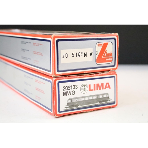 89 - Two boxed Lima OO gauge locomotives to include 205105MWG The Green Howards and 205133MWG W22
