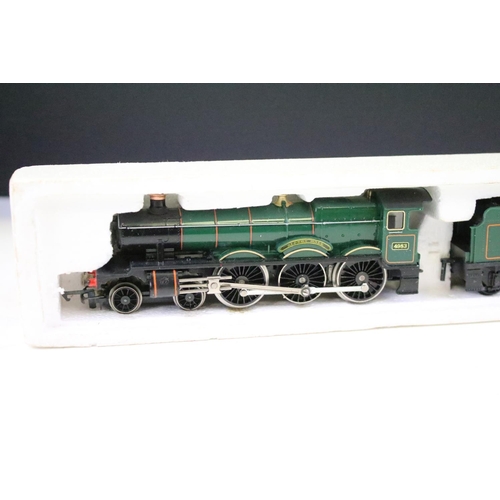 91 - Four boxed Triang / Hornby locomotives to include R356S Batt;le of Britain Class Loco Winston Church... 