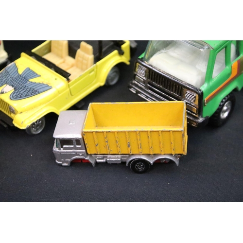 1207 - Large collection of play worn diecast models, featuring mid 20th C examples, to include Dinky, Brita... 