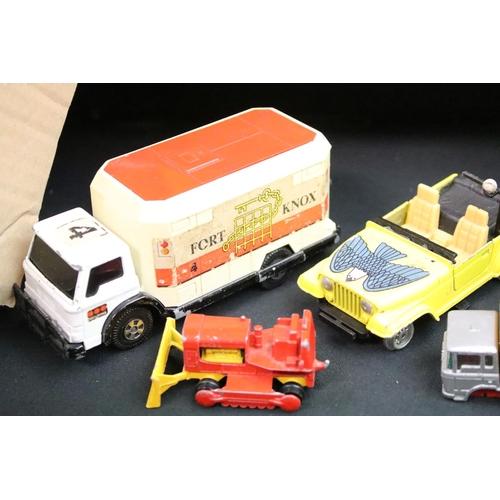 1207 - Large collection of play worn diecast models, featuring mid 20th C examples, to include Dinky, Brita... 