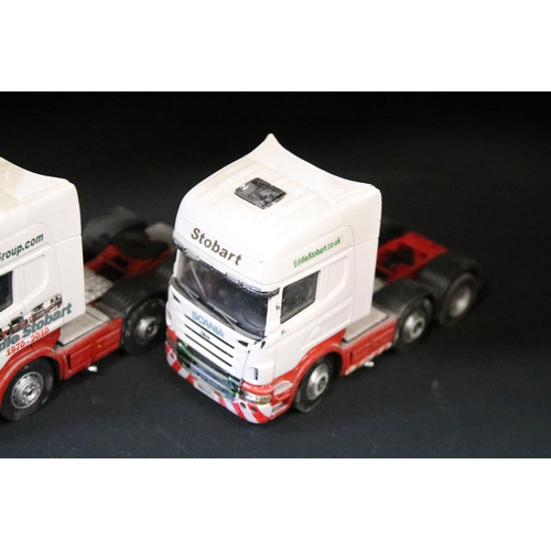 1211 - Large collection of various unboxed mainly Eddie Stobart related haulage diecast models to include v... 