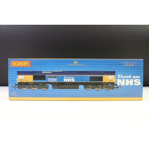 164 - Boxed ltd edn Hornby OO gauge R30069 GBRf Class 66 Capt Tom Moore A True British Inspiration locomot... 