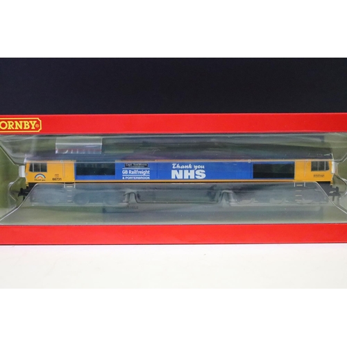 164 - Boxed ltd edn Hornby OO gauge R30069 GBRf Class 66 Capt Tom Moore A True British Inspiration locomot... 