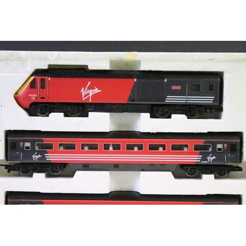 165 - Hornby OO gauge Virgin Train Pack with Lady In Red & Maiden Voyager, contained within original polys... 