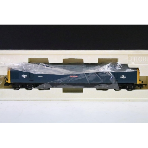167 - Two boxed Hornby OO gauge Railroad locomotives to include R3497 Diesel BR Class 55 No D9016 and R287... 