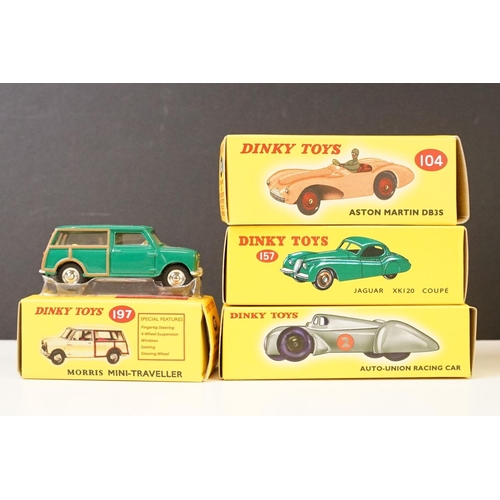 1051 - 28 Boxed Atlas / Norev  Dinky diecast models to include 14 Triporteur, 104 Aston Martin DB3S, 182 Po... 