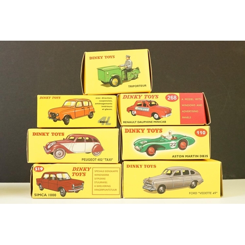 1051 - 28 Boxed Atlas / Norev  Dinky diecast models to include 14 Triporteur, 104 Aston Martin DB3S, 182 Po... 