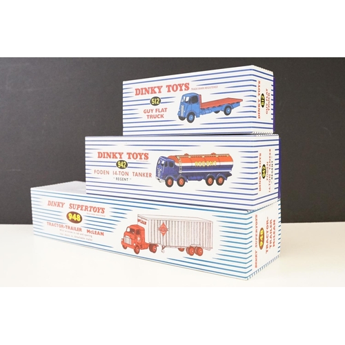 1052 - Ten Boxed Atlas Editions Dinky commercial diecast models to include 948 Tractor-Trailer McLean, 533 ... 