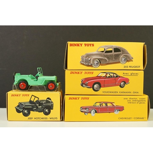 1054 - 28 Boxed Atlas / Norev  Dinky diecast models to include 105 Triumph TR2 Sports, 39A Packard Eight Se... 