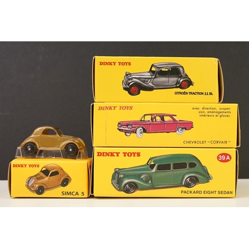 1054 - 28 Boxed Atlas / Norev  Dinky diecast models to include 105 Triumph TR2 Sports, 39A Packard Eight Se... 