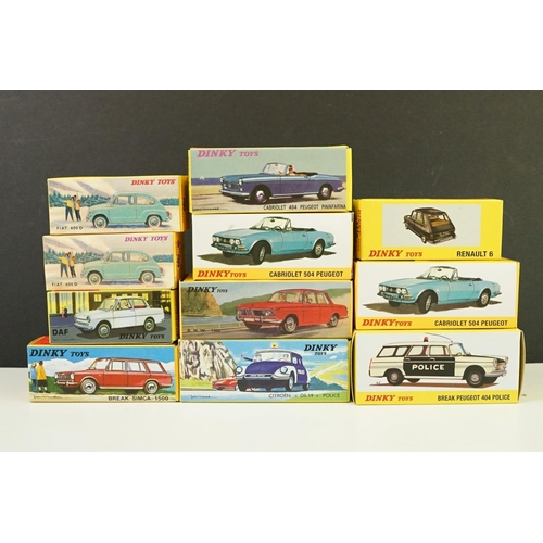 1055 - 24 Boxed Atlas / Norev Dinky diecast models to include 425 Bedford TK Coal Lorry, 520 Fiat 600D, 540... 