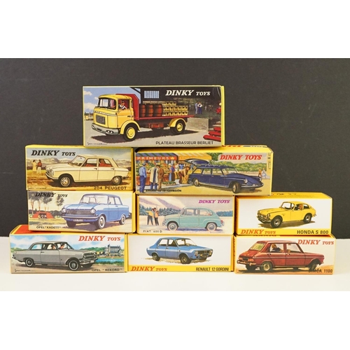 1055 - 24 Boxed Atlas / Norev Dinky diecast models to include 425 Bedford TK Coal Lorry, 520 Fiat 600D, 540... 