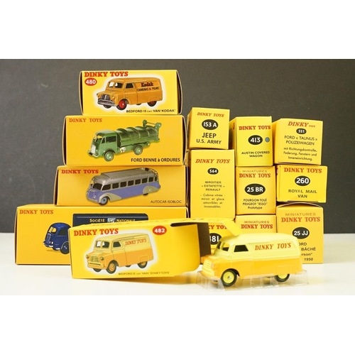 1058 - 14 Boxed Atlas / Norev  Dinky commercial diecast models to include 32AB Tracteur Panhard, 25B Fourgo... 