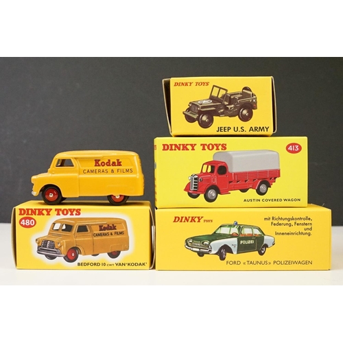 1058 - 14 Boxed Atlas / Norev  Dinky commercial diecast models to include 32AB Tracteur Panhard, 25B Fourgo... 