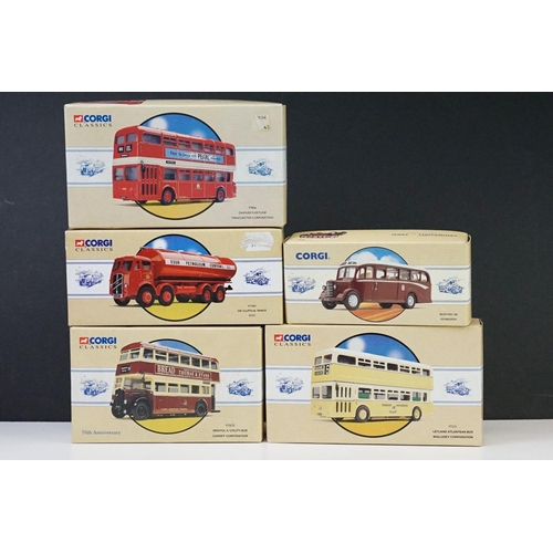 1061 - 14 Boxed Corgi Classics diecast models with certificates, to include Classic Public Transport, Class... 