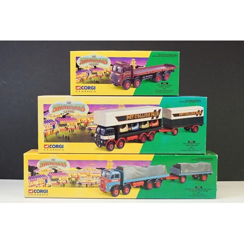 1063 - Nine Boxed Corgi Classics The Showmans Range ltd edn diecast models to include 21701, 24801, 09901, ... 