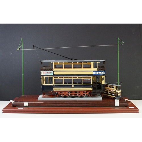 1065 - Brass, Copper & plastic built 3.6 gauge scale model of a 1911/12 Birmingham Corporation Tramcar with... 