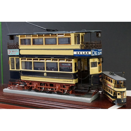 1065 - Brass, Copper & plastic built 3.6 gauge scale model of a 1911/12 Birmingham Corporation Tramcar with... 