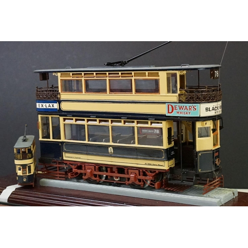 1065 - Brass, Copper & plastic built 3.6 gauge scale model of a 1911/12 Birmingham Corporation Tramcar with... 