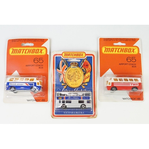 1068 - 21 Boxed / carded Matchbox diecast models to include carded Royal Mail three pack set, 2 x carded 65... 