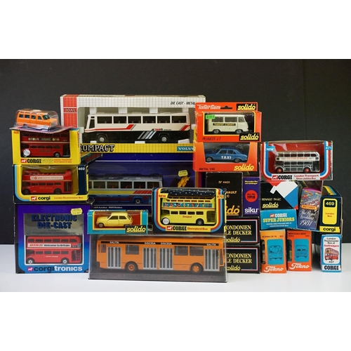 1075 - 24 Boxed diecast public transport & commercial models, mainly circa 70's & 80's examples to include ... 