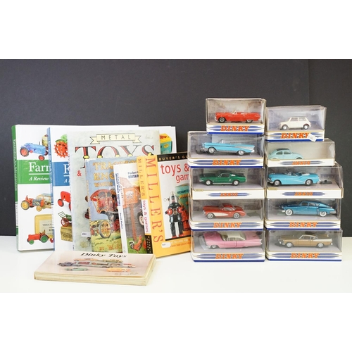 1076 - 10 Boxed Matchbox The Dinky Collection diecast models plus of diecast and toy related books featurin... 