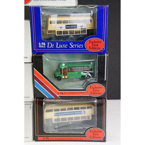 1078 - 49 Boxed EFE Exclusive First Editions diecast model buses to include 1/76, De-Regulation, OO scale e... 