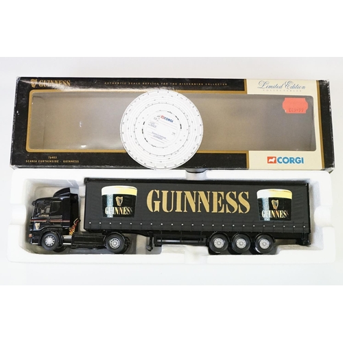 1018 - 11 boxed Corgi Guinness related diecast models to include 76403 Scania Curtainside, 22302 Leyland Su... 