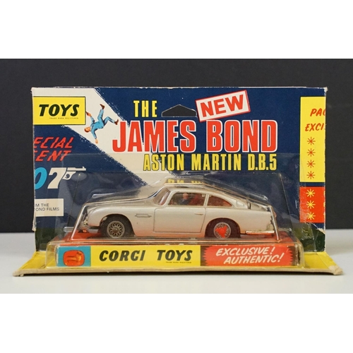 1326 - Carded / boxed Corgi 270 James Bond Aston Martin DB5 diecast model, complete with secret instruction... 