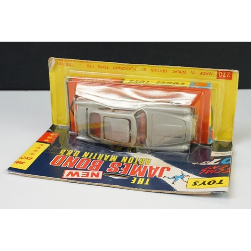 1326 - Carded / boxed Corgi 270 James Bond Aston Martin DB5 diecast model, complete with secret instruction... 