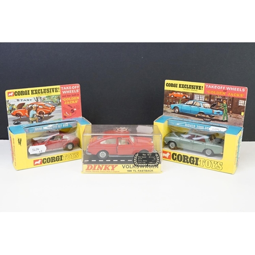 1328 - Two boxed Corgi Exclusive 'Golden Jacks' diecast models to include 341 Mini Marcos GT 850 in metalli... 