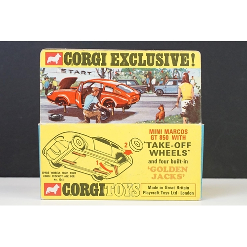 1328 - Two boxed Corgi Exclusive 'Golden Jacks' diecast models to include 341 Mini Marcos GT 850 in metalli... 