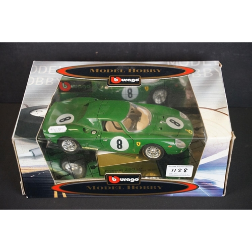 1128 - Collection of five boxed 1/18 scale diecast models to include Burago Model Hobby Ferrari 250 LM, Bur... 