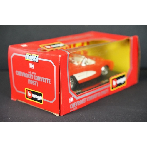 1129 - Six boxed 1/18 and 1/24 scale Burago diecast models to include Mercedes-Benz 300 SL 1954, Lamborghin... 