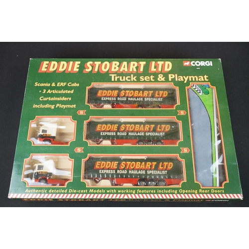 1131 - Collection of 12 boxed diecast models to include Corgi 60008 Eddie Stobart Truck Set and Playmat, Ma... 