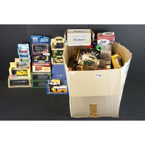 1134 - Collection of around 52 boxed diecast models to include mainly Atlas Editions featuring 7 x Eddie St... 