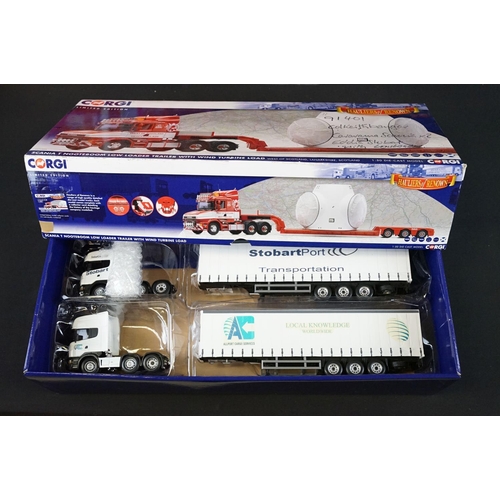 1136 - Collection of around 30 boxed diecast models to include mainly haulage models to include Corgi Super... 