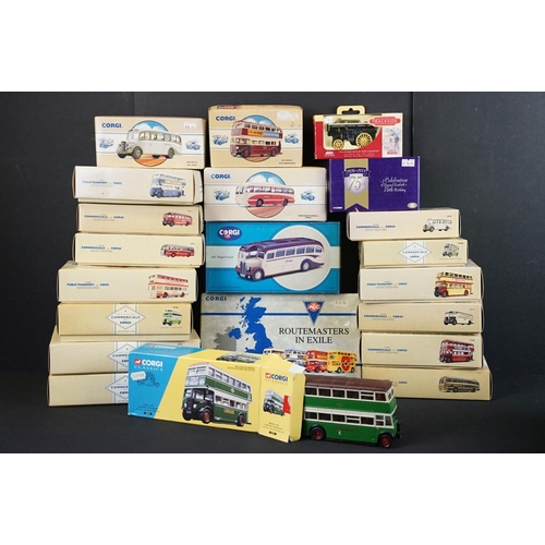 1153 - 20 Boxed Corgi diecast models to include Commercials from Corgi, Public Transport from Corgi, Routem... 