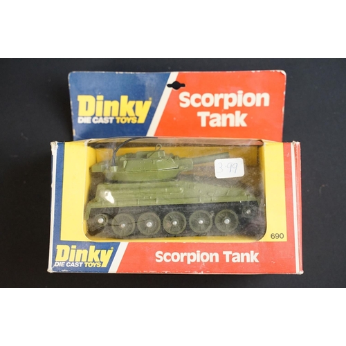 1189 - Eight boxed Dinky military diecast models to include 681 DUKW Amphibian Speedwheels, 625 6 Pounder A... 