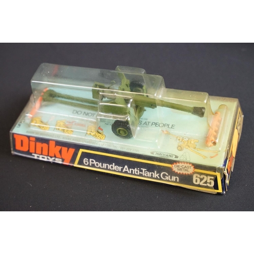 1189 - Eight boxed Dinky military diecast models to include 681 DUKW Amphibian Speedwheels, 625 6 Pounder A... 