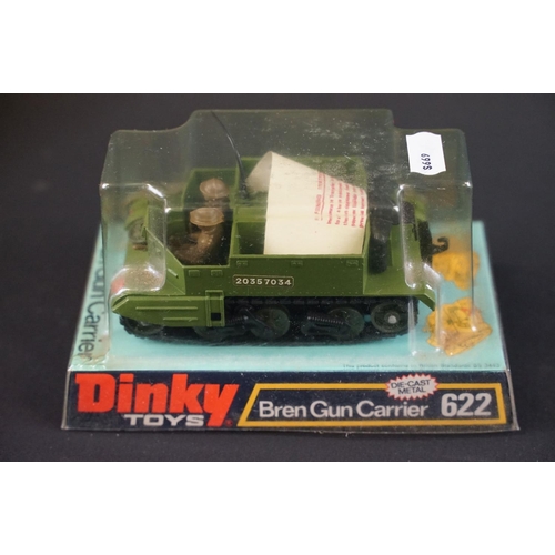 1189 - Eight boxed Dinky military diecast models to include 681 DUKW Amphibian Speedwheels, 625 6 Pounder A... 