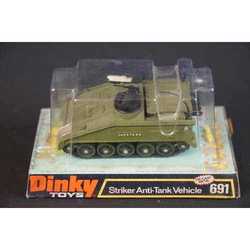 1189 - Eight boxed Dinky military diecast models to include 681 DUKW Amphibian Speedwheels, 625 6 Pounder A... 