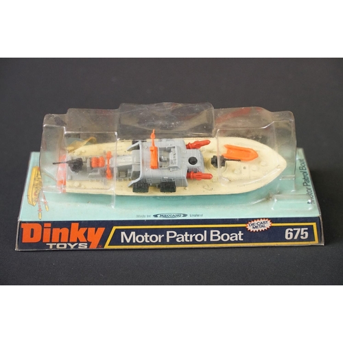 1191 - Six boxed Dinky diecast models to include 672 OSA2 Missile Boat, 673 Submarine Chaser, 675 Motor Pat... 