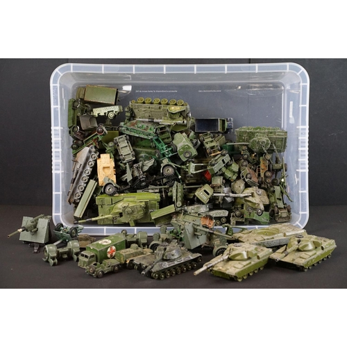 1199 - Collection of around 100 mainly Dinky army related diecast models to include Leopard Tank, Chieftain... 