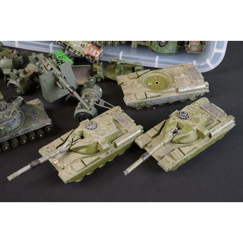 1199 - Collection of around 100 mainly Dinky army related diecast models to include Leopard Tank, Chieftain... 