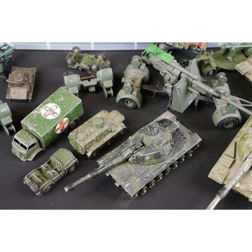 1199 - Collection of around 100 mainly Dinky army related diecast models to include Leopard Tank, Chieftain... 