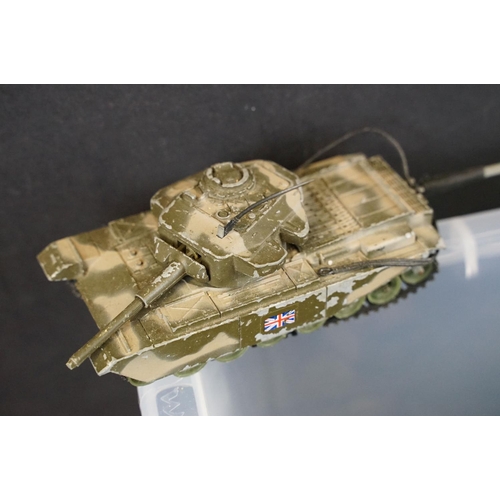 1200 - Collection of around 50 play worn army related diecast models to include Corgi, Britains and Polisti... 