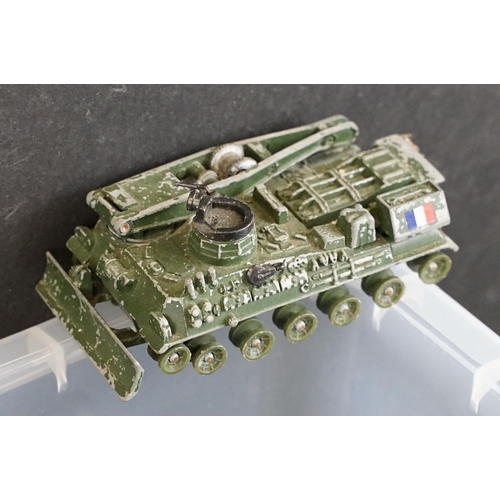 1200 - Collection of around 50 play worn army related diecast models to include Corgi, Britains and Polisti... 