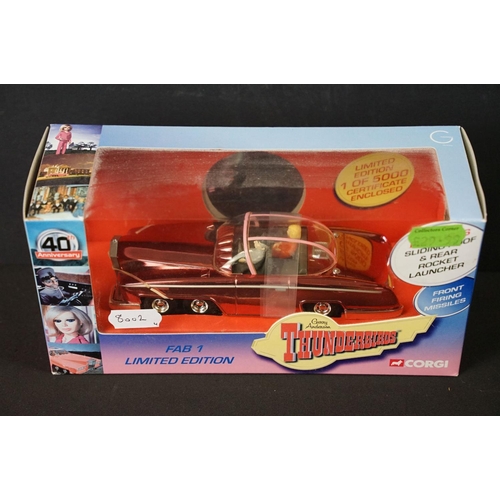 1203 - Four boxed / cased Corgi Hornby Thunderbirds diecast models to include CC00901 Thunderbirds 1 & 3, C... 