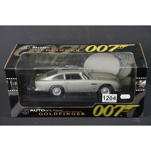 1204 - Boxed AutoArt 70021 James Bond 007 Goldfinger Aston Martin DB5 diecast model, ex